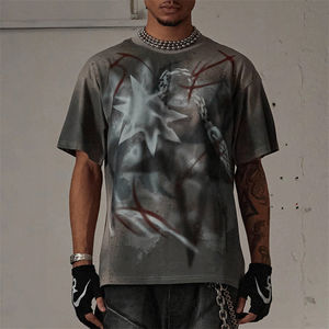 เสื้อยืดสตรีทแวร์พิมพ์ลาย 180gsm ทรงปกติ ผ้าฝ้าย 100% ซักแล้ว ใส่สบาย เป็นมิตรกับสิ่งแวดล้อม สำหรับผู้ชาย - Product Image 2