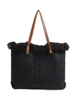 Bolsos Tote Hechos a Mano para Mujer, Tamaño Personalizable, Lona de Algodón, Tejido Resistente, Flecos, Uso en la Playa, Color Personalizado, Logotipo, Ecológico