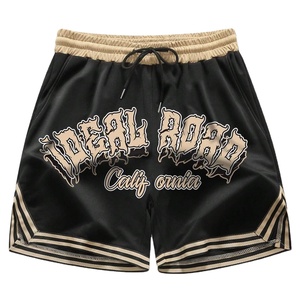 Pantalones Cortos de Baloncesto Personalizados con Bordado, Ligeros, Transpirables, de Poliéster, Malla, Lisos, para Hombre, al por Mayor - Product Image 1