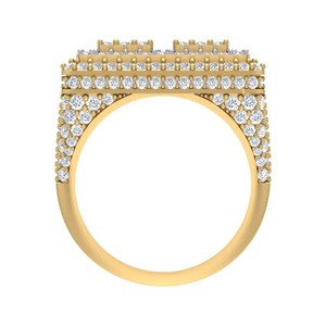 Bague de fiançailles Moissanite de luxe personnalisée VVS diamant taillé effet brillant or 925 Sterling-matériau principal pour les mariages - Product Image 3