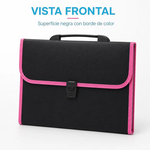 Cartella Portadocumenti Espandibile A4 in PP con Maniglia e Chiusura a Patta, Organizzatore per Ufficio - Product Image 2