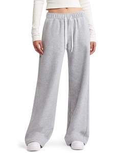 Pantalon décontracté mi-long pour femme, taille plus, en tissu tricoté super doux, respirant, écologique, quatre saisons, coupe droite, avec cordon de serrage - Product Image 6