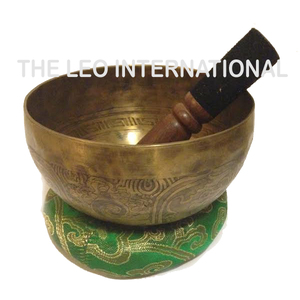 Buda de bronce de metal tallado a mano, tazón de canto para meditación - Product Image 6