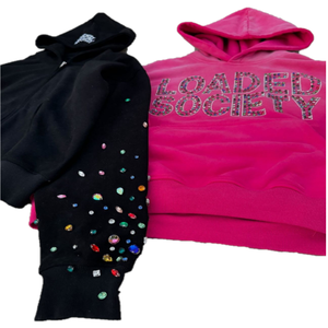 Fabricant personnalisé Sweat à capuche et sweatshirts à capuche en strass graffiti fluorescent de haute qualité avec impression multiple Sweat à capuche réfléchissant - Product Image 3