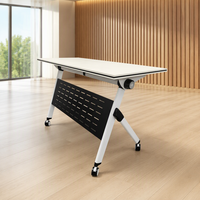 Table de formation pliable à montage rapide XHS-802 avec roulettes, panier de rangement noir, bureau de conférence portable pour hôtel et école