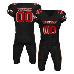 Uniforme de fútbol americano hecho a medida precio al por mayor bajo Moq 100% uniformes transpirables de tela de secado rápido de alta calidad conjunto OEM - Product Image 2