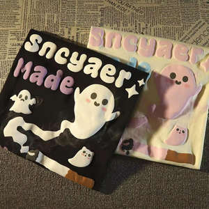 Camiseta extragrande de manga corta cuadrada de 100% algodón para hombre, Camiseta con estampado de pantalla en 3D, secado rápido, patrón ligero de Hip Hop, venta al por mayor - Product Image 3