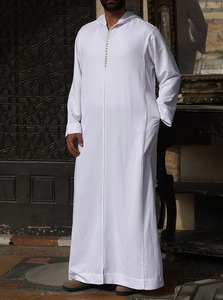 2025 Thobes Jubbah Vintage Confortables pour Hommes, Grande Taille, Respirants, Vêtements Islamiques pour Adultes, Longueur au Sol, En Gros - Product Image 5