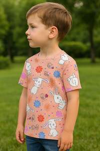 เสื้อยืดผ้าฝ้ายนุ่มสบายและมีสไตล์สำหรับเด็กสวมใส่ในชีวิตประจำวันเหมาะสำหรับใส่ไปโรงเรียนชุดแต่งกายแบบลำลองเวลาเล่น - Product Image 4