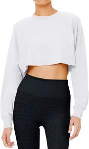 เสื้อฮู้ดแบบสวมหัวของผู้หญิงเสื้อครอปมีฮู้ดเสื้อครอปแฟชั่น - Product Image 3