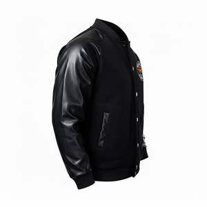 Chaquetas Varsity de Invierno Casuales Resistentes al Viento con Cuello Alto, Bolsillo, Logotipo Bordado, Impresión Personalizada, Tallas Grandes para Hombre, Multicolores - Product Image 4