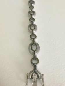 Women's Trendy 925 Sterling <b>Silver</b> Natural White and Multi Color Round Diamond Tennis <b>Bracelet</b> - Product Image 3