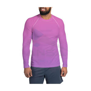Hot Selling Custom Size <b>Men</b> Rash Guard Long Sleeve Compression <b>Shirt</b> Breathable Quick Dry Fitness Fabric Comfortable <b>Swimming</b> - Product Image 1