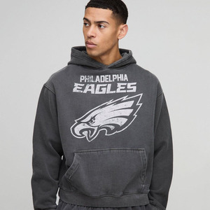 Sudadera con capucha lavada con serigrafía cuadrada de gran tamaño al por mayor, sudaderas con capucha transpirables para hombre, mezcla de algodón, diseño personalizado, última moda - Product Image 1