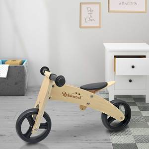 ROBINCOOL Vélo d'équilibre pour enfants noir 2 en 1 transformable en 2 ou 3 <span class=keywords><strong>roues</strong></span> 63 X 40 X 36 sans pédales en <span class=keywords><strong>bois</strong></span> - Product Image 2