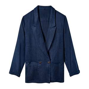 Chaquetas DE TRABAJO DE LINO ligero en azul marino a medida para una elegancia tranquila con un ajuste relajado y transpirable - Product Image 1