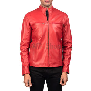 Chaqueta de cuero auténtico personalizada de la mejor calidad para hombre, nuevo servicio OEM de moda para primavera - Product Image 4