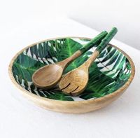 Nouveau bol de service de luxe en bois de manguier fait à la main fabricant et exportateur conception personnalisée bol de service à salade en bois rond fournisseur