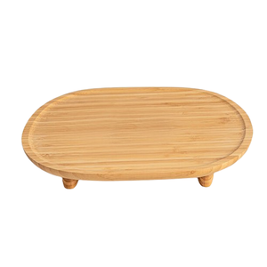 Fabricant de confiance Nouveauté Plateau de service en bois de mangue rond blanchi pour la nourriture et le dîner - Product Image 4