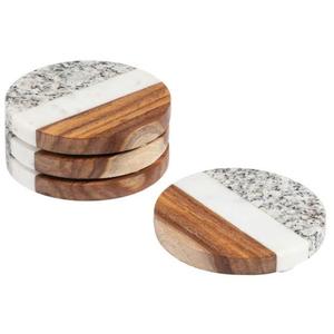 <b>Tea</b> Cup Pads Dinner Party Tableware Decoration <b>Tea</b> Coaster Round Shape For Best Selling <b>Wooden</b> <b>Tea</b> Coaster Set For Home Hotel - Product Image 2