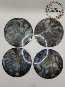 Wholesale Resin <b>Coasters</b> with Natural Wood Texture, Decorative Handmade <b>Coaster</b> <b>Set</b> for Home Decor Shops, Export Agents, - Product Image 4