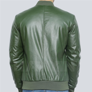 Chaqueta de cuero acolchada para hombre con calidez extra, puños acanalados y diseño de bolsillo exterior funcional - Product Image 2