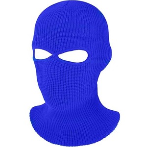 Pasamontañas de punto de 2 agujeros de color personalizado de alta calidad máscaras de esquí al por mayor transpirable 100% poliéster imagen ropa al aire libre diseñada para - Product Image 1