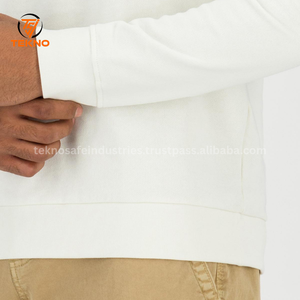 Sudadera de manga larga con hombros descubiertos y talla grande para hombre y mujer, Sudadera con capucha personalizable, forro polar sólido, servicio OEM - Product Image 5