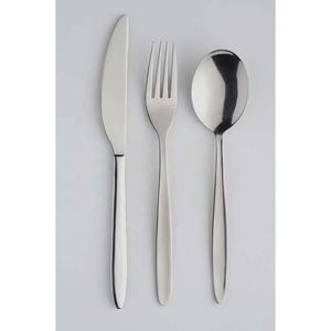 Ensemble de couverts en acier inoxydable poli avec manche long et épais, moderne, pour vente en gros (couteau, fourchette, cuillère à café) - Product Image 4