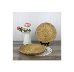 Fournisseur en gros d'assiettes en rotin faites à la main de qualité supérieure assiettes en rotin tendance nouvel arrivage assiettes en rotin Boho - Product Image 1