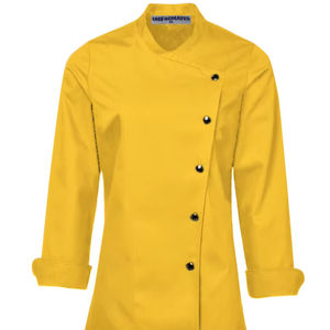 <b>Women's</b> Professional Chef <b>Coat</b> Jacket with Long Sleeves New Culinary Uniform for Food Service Catering Restaurant Kitchen Use - Product Image 1