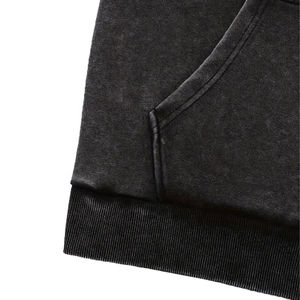 Sudadera con capucha de moda de invierno con lavado ácido para hombre de alta calidad, sudadera de algodón 100% hecha a medida, Top de nuevo estilo a la moda - Product Image 4