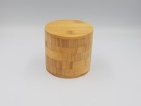 Meilleure vente pot en bambou en bois crème cosmétique 250g avec intérieur en plastique 100% bambou écologique matière première du Vietnam