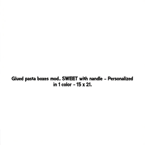 Cajas de pasta pegadas mod. SWEET con asa - Personalizado en 1 color - 15 x 21 - Product Image 2