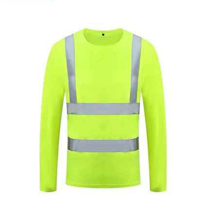 Camisa de Trabajo de Alta Visibilidad con Franjas Reflectantes, Manga Larga, Resistente al Viento, de Poliéster, para Construcción - Product Image 6