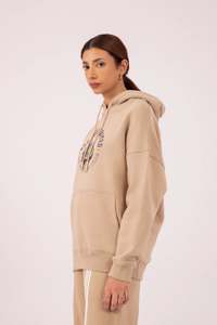 เสื้อฮู้ดผู้หญิงสีล้วนแบบกำหนดเอง - Product Image 5