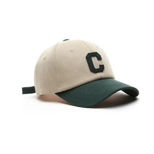 Manufacturer Custom Two Tone Cotton Baseball Caps Embroidery Logo Rope <b>Hats</b> Cotton a Frame Structured 5 Panel Baseball <b>Hat</b> - Product Image 3
