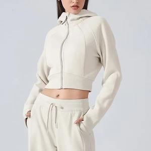 Style chaud 100% coton pull à capuche chaud et confortable fermeture éclair logo personnalisé impression femmes sweats à capuche - Product Image 3