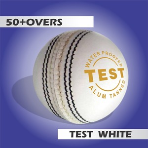 KC ENTERPRISES Pack of 6 Test <b>White</b> Leather <b>Cricket</b> Balls Best Quality International Standard ALUM Tanned Leather Boxed - Product Image 5