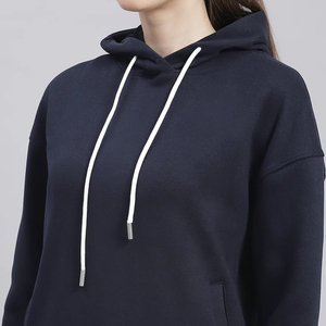 Sudadera con Capucha Larga para Mujer, Invierno, Transpirable, de Forro Polar, Ajustada, con Diseño Personalizado en la Parte Delantera, 100% Algodón - Product Image 6