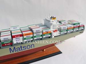 Gia Nhien Fabricant Approuvé Conception Personnalisée quantité minimale de commande Basse Navires Commerciaux DANIEL K INOUYE MODÈLE DE BATEAU EN BOIS _ ARTISANAT EN BOIS - Product Image 5