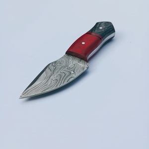 Magnifique couteau de chasse et de camping à lame fixe en acier Damas de haute qualité, personnalisé, avec manche en bois Pakka - Product Image 2