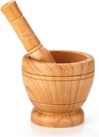 Hoogwaardige ecovriendelijke houten stamper en vijzelset, modern multifunctioneel keukengerei