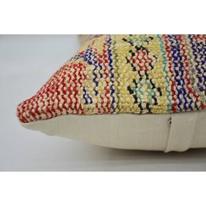 12x24 pulgadas Multicolor Kantha Patchwork Lana Almohada Tejida con Patrón Vintage - Product Image 4