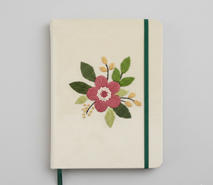 Cuaderno de Terciopelo de Lujo Hecho a Mano con Cubierta de Tela Bordada, Colores Personalizables, Diseño Único de la India para Promociones - Product Image 4