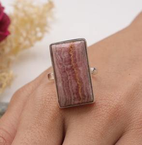 925 Stamped Sterling Silver Rhodo Chrosite <b>Spinner</b> <b>Ring</b> Natural Designer Jewelry 925 Sterling Silver Handmade Gemstone Jewelry - Product Image 3