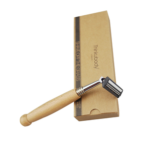 Ensemble de rasage avec boîte en bois Kit de rasage Coffret cadeau pour homme avec support de rasage, bol à brosse et rasoir de sécurité - Product Image 4