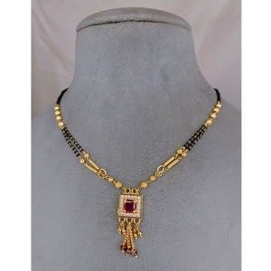 Mangalsutra de cadena chapada en oro de doble capa de moda con aspecto perfecto para bodas y colección de uso diario para mujeres - Product Image 1