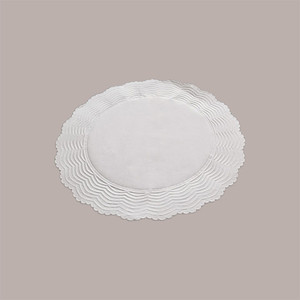 500 pièces 33cm de diamètre assiettes en papier sulfurisé blanc gaufré rond vaisselle sous-frite - Product Image 6