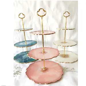 Hotel Tableware Decoration Accessories Wedding Parties Resin Cake Server Stand Fruit Cake Stand Supplier By India
